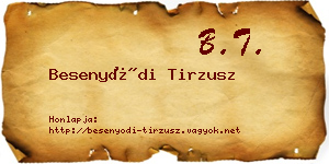 Besenyődi Tirzusz névjegykártya